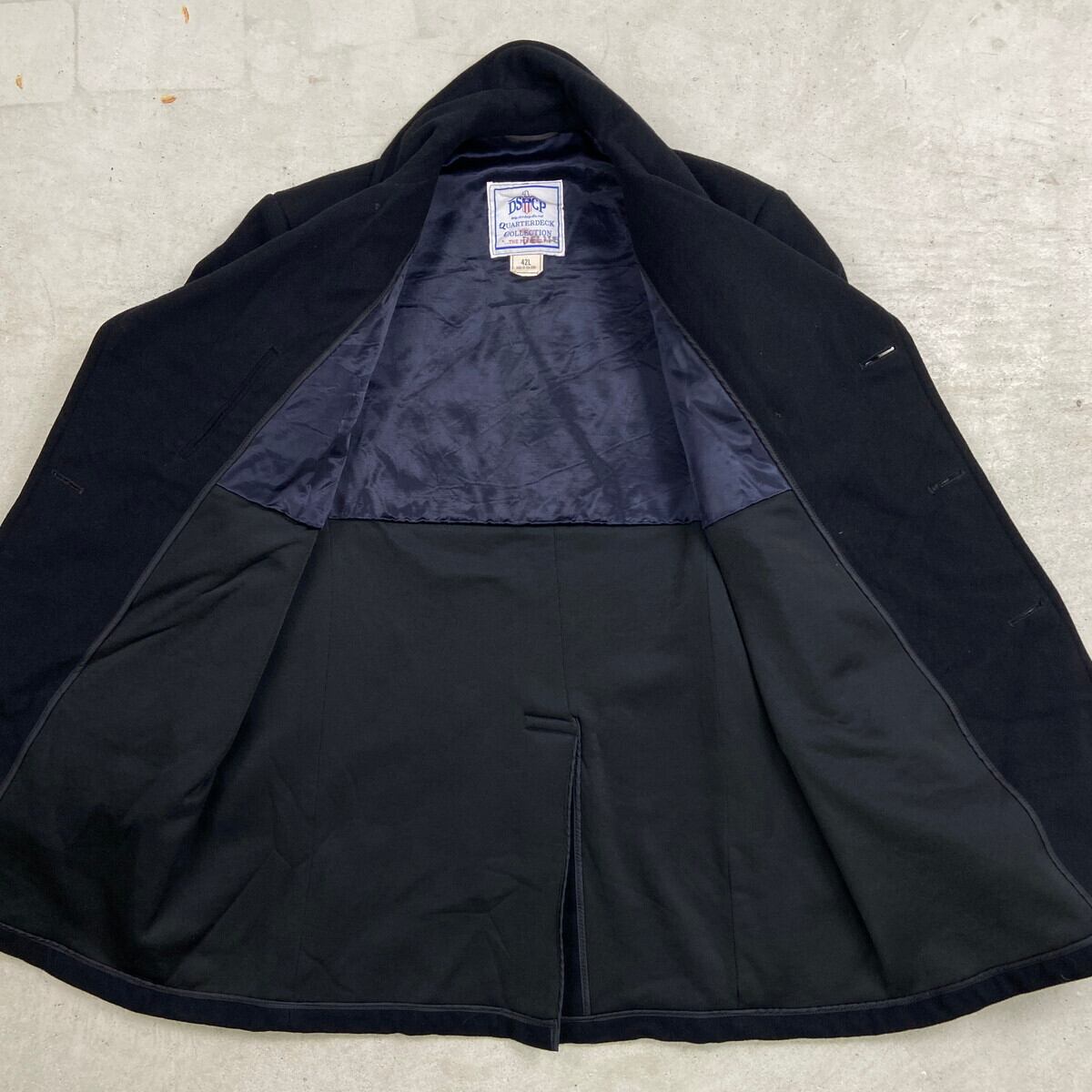 U.S.NAVY 米軍実品 DSCP Pコート ミリタリーコート メンズM~L相当 古着