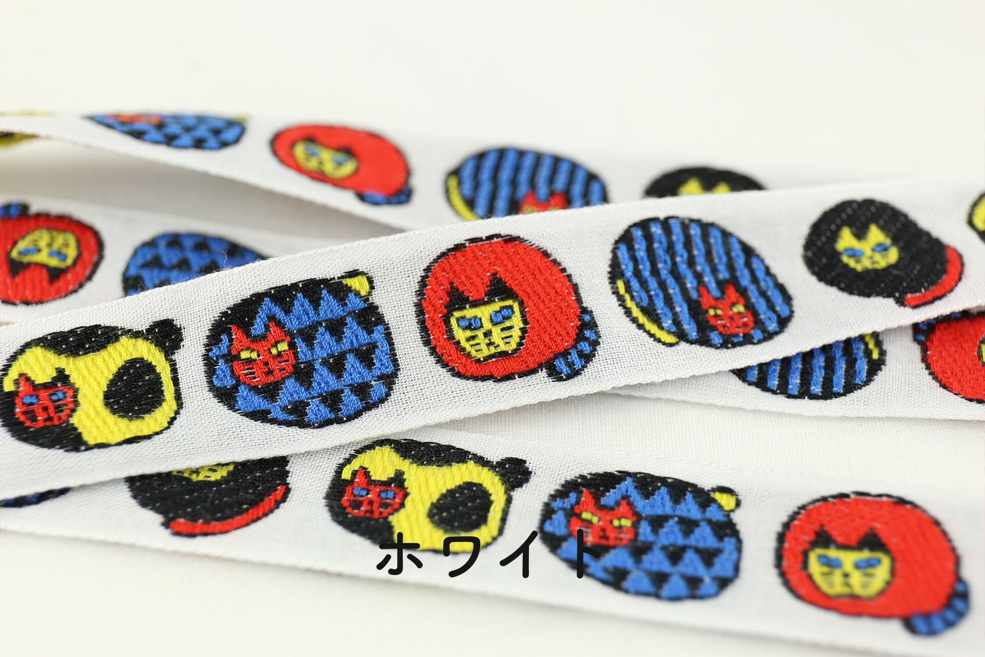 全3色 まんまる猫 25mm幅 チロルリボン | レピヤンリボン