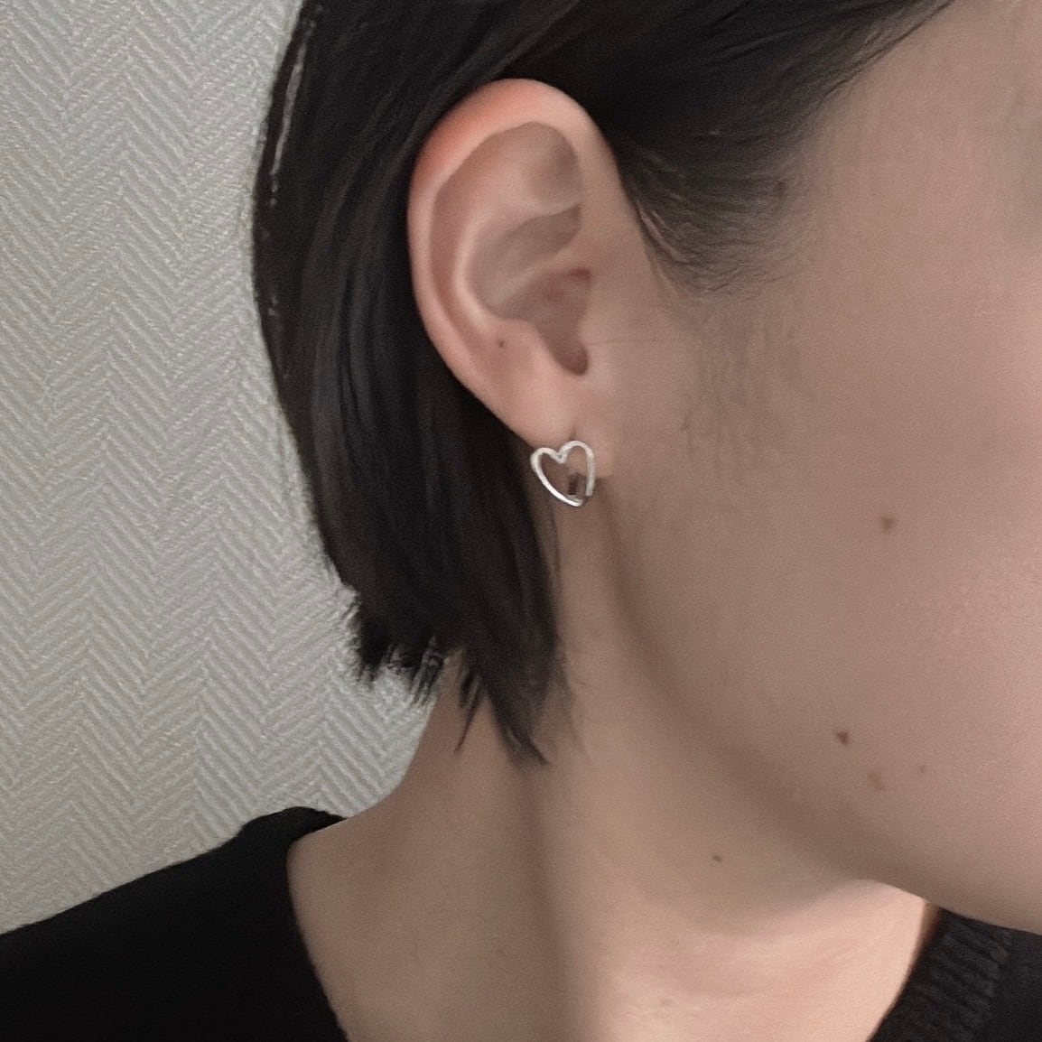 片耳】HEART Hoop Pierce | owol.