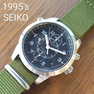 SEIKO  Chronograph  ARMY
