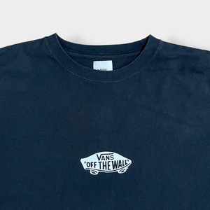 【VANS】ロゴ プリントTシャツ 両面プリント バックプリント ボード スケボー ストリート系 フリーサイズ バンズ VANS OFF THE WALL US古着