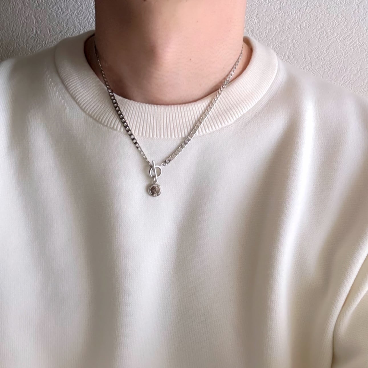 Coin Chain Necklace 【SILVER】 | Akto