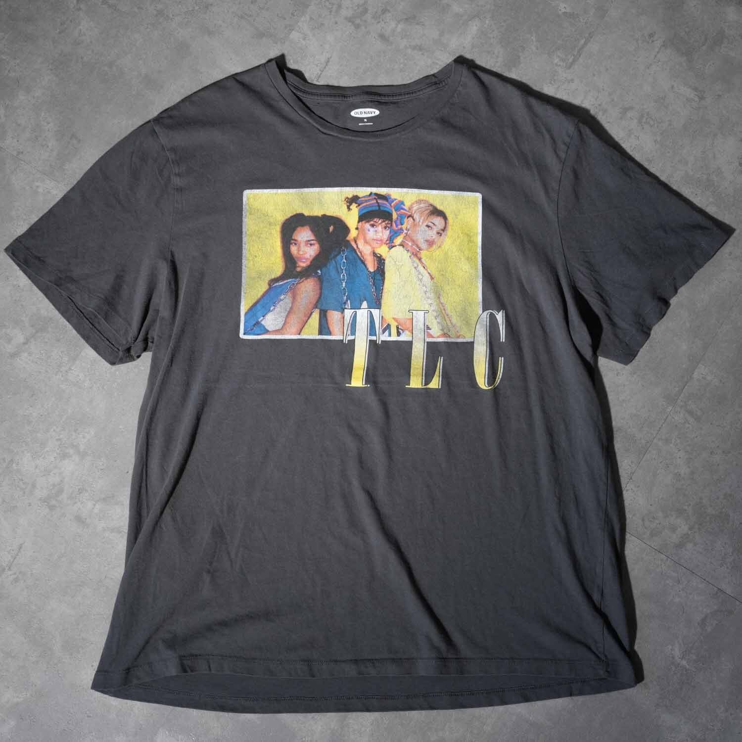 雰囲気モノ TLC フェードブラック スミクロ Tシャツ XLサイズ R&B