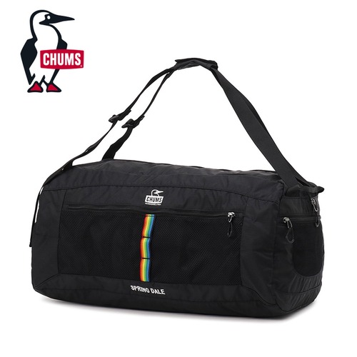 CHUMS チャムス スプリングデール ボストンバッグ 40L｜2WAY ボストン・バックパック｜軽量・大容量｜旅行・スポーツ遠征・アウトドア CH60-4016 BlackRainbow