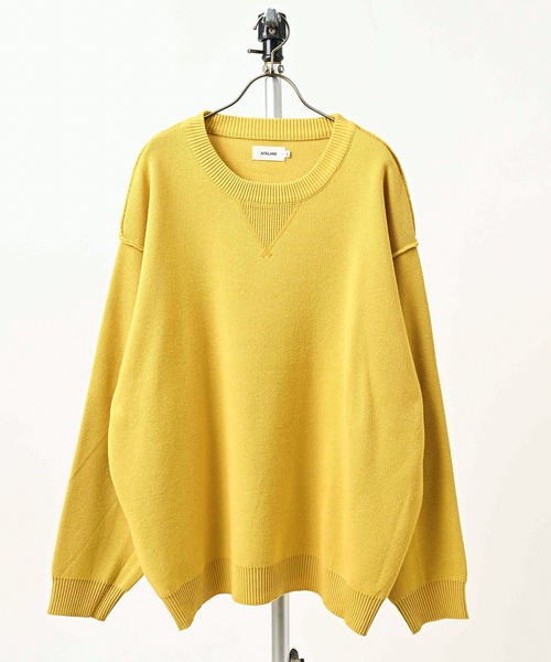 ATELANE Acrylic/Cotton Double Jacquard Sweatshirt-Style Crew Neck (MTD) 26A-21011
