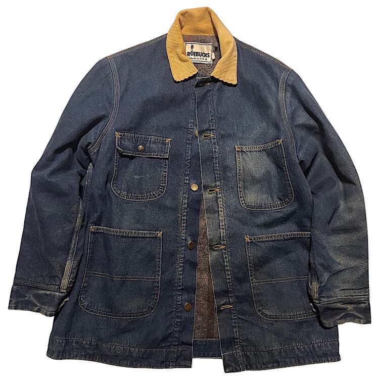 e*4様 80s ROEBUCKS ブランケットデニム カバーオール USA製 80s 90s ROEBUCKS ブランケットデニム カバーオール USA製 ビンテージ