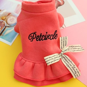 ドッグウェア　Petcircle リボン付ワンピース　ピンク　犬服