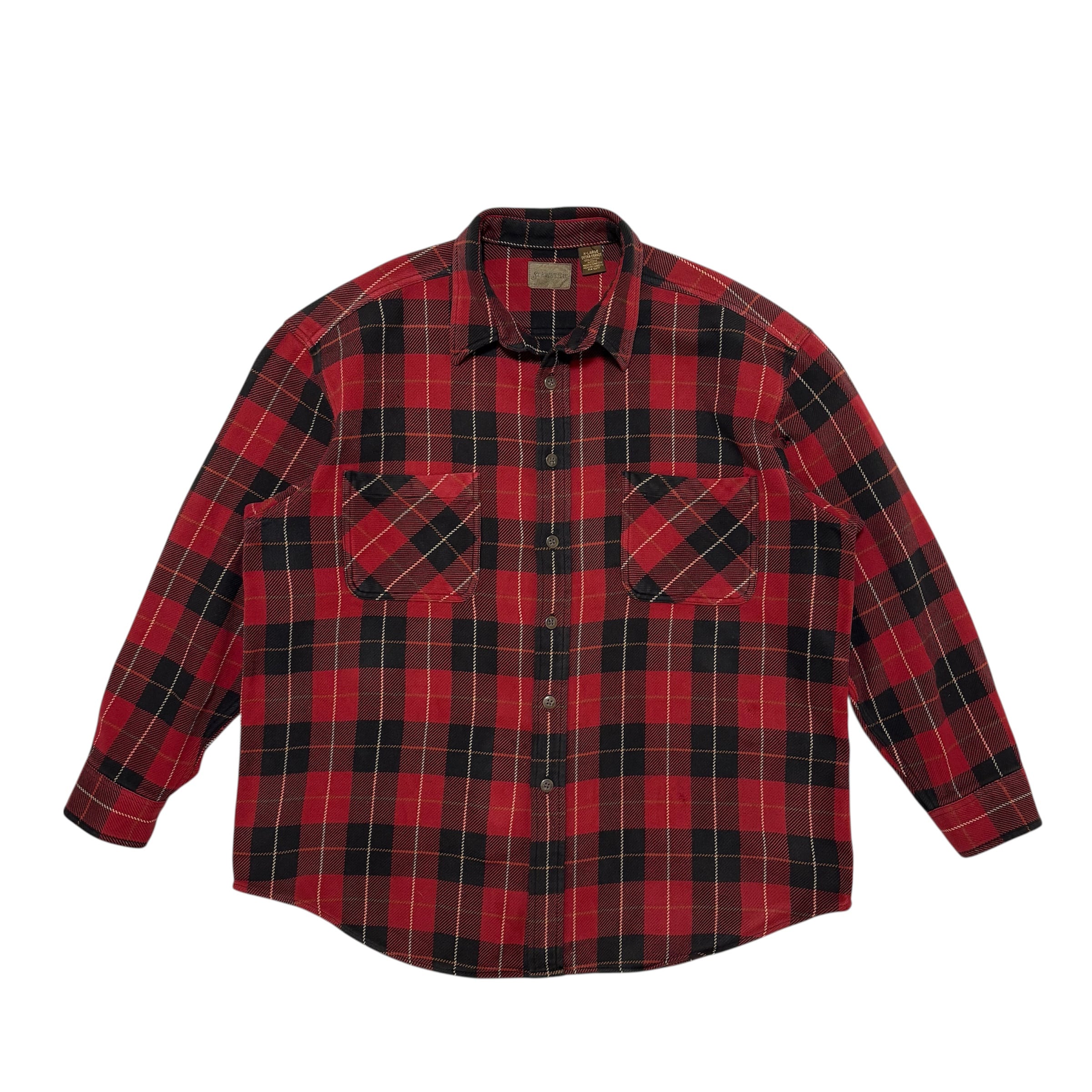 中古 セントジョンズベイ ST.JOHN'S BAY J.C.ペニー フランネルシャツ ヘビーネルシャツ 90s クリーニング済み メンズ XL