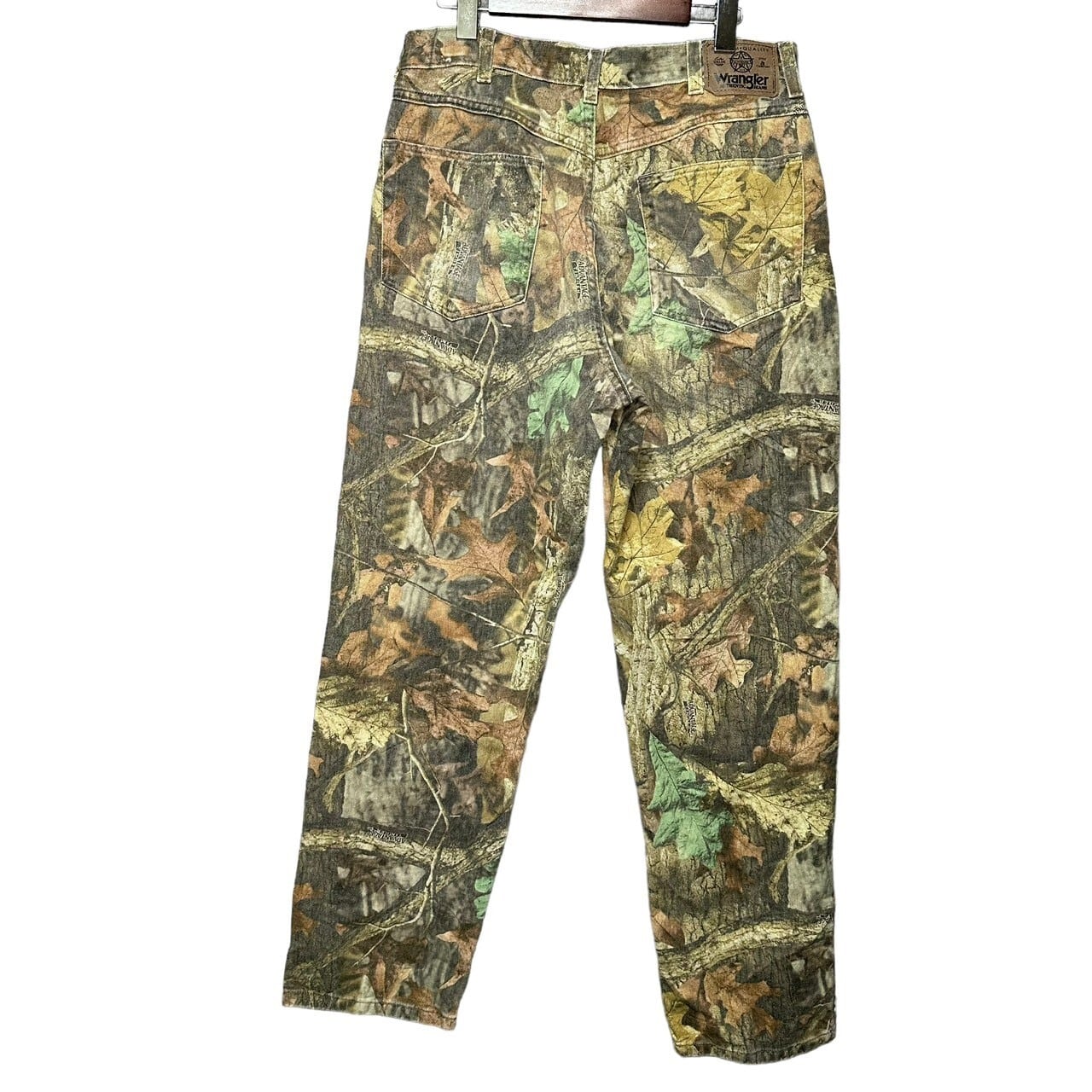 W34×L32】wrangler リアルツリーパンツ ダブルニー 革パッチ | 古着屋 