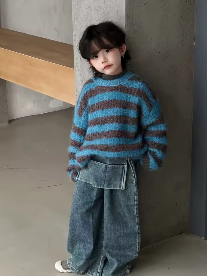 ボーダーニットトップス