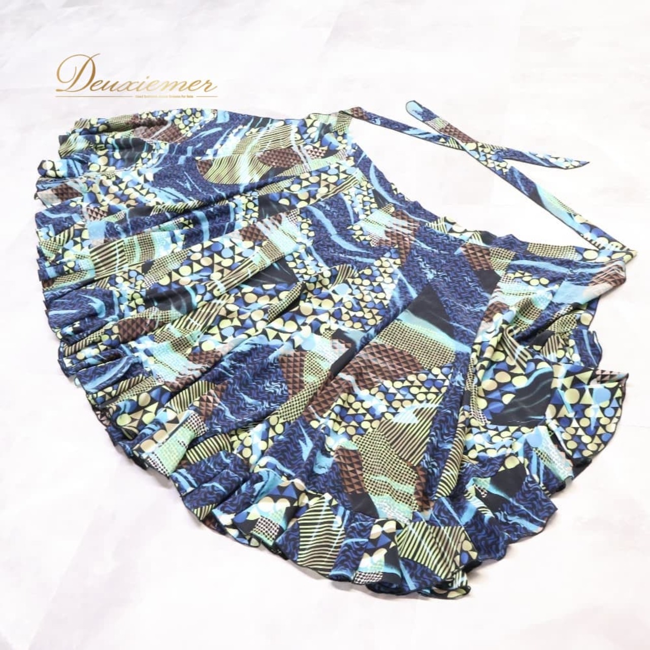 フラメンコ 衣装 巻きスカート ラップスカート ファルダ ブラウン系 ネイビー系 ブルー系 グリーン系 リボン 柄 模様 フリル レース レッスン 練習着 ダンス パーティ 発表会 軽い 薄い 花柄 総柄 レッスン用 発表会用 ダンス衣装 派手 可愛い