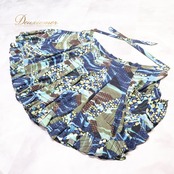 フラメンコ 衣装 巻きスカート ラップスカート ファルダ ブラウン系 ネイビー系 ブルー系 グリーン系 リボン 柄 模様 フリル レース レッスン 練習着 ダンス パーティ 発表会 軽い 薄い 花柄 総柄 レッスン用 発表会用 ダンス衣装 派手 可愛い