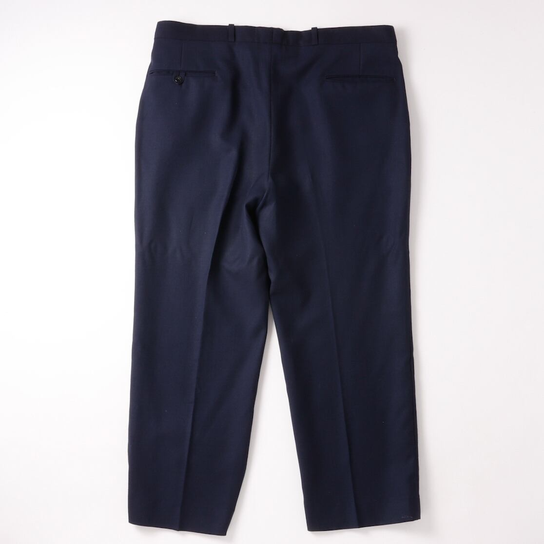 パンツ French vintage deep navy wool slacks 40s 極美品】80s special vintage wool slacks pants W37 navy made in