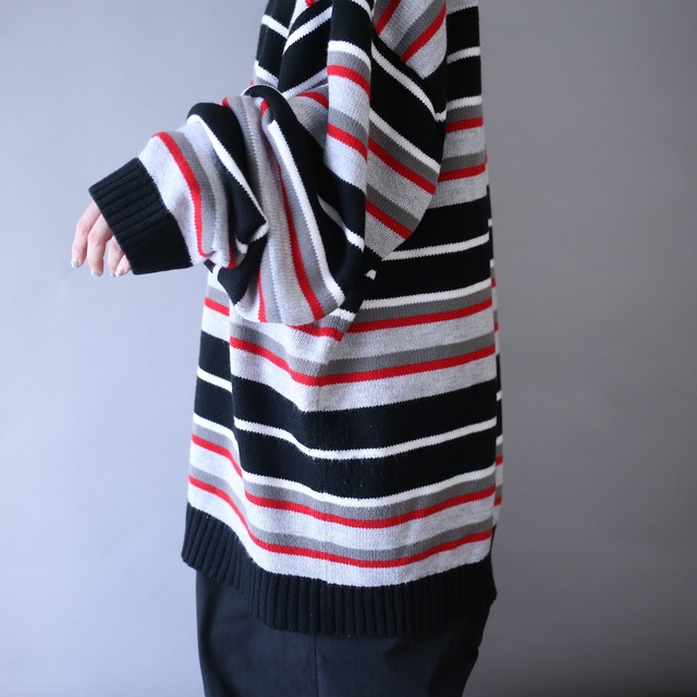 "SOUTH POLE" XXXXL super over silhouette good border knit
