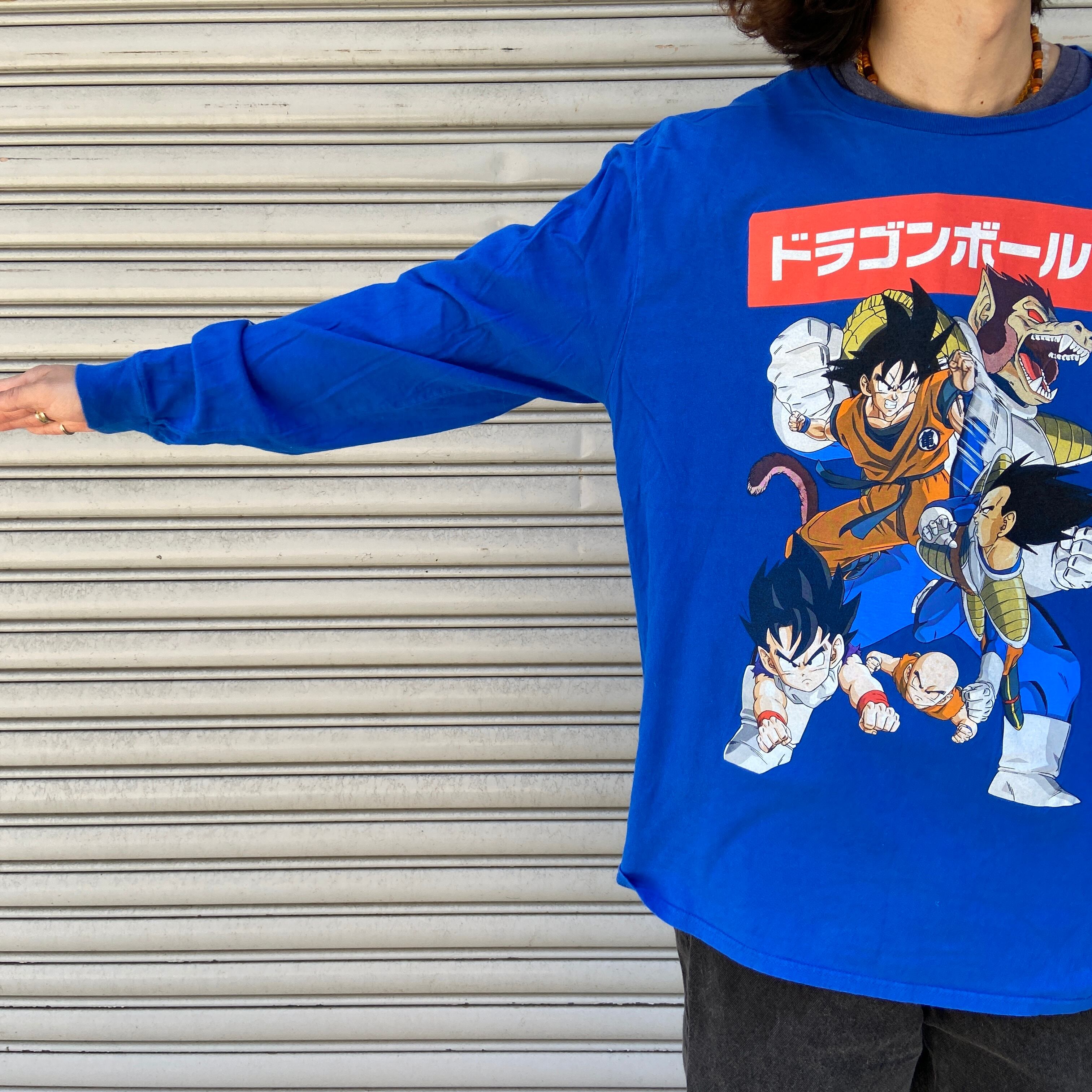 充実の品 DRAGONBALL Z ドラゴンボールZ ロンT ブラック アニメT