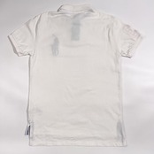 POLO RALPH LAUREN ポロラルフローレン CUSTOM FIT ビッグポニー ナンバリング 鹿の子 半袖 ポロシャツ サイズ M /ホワイト メンズ