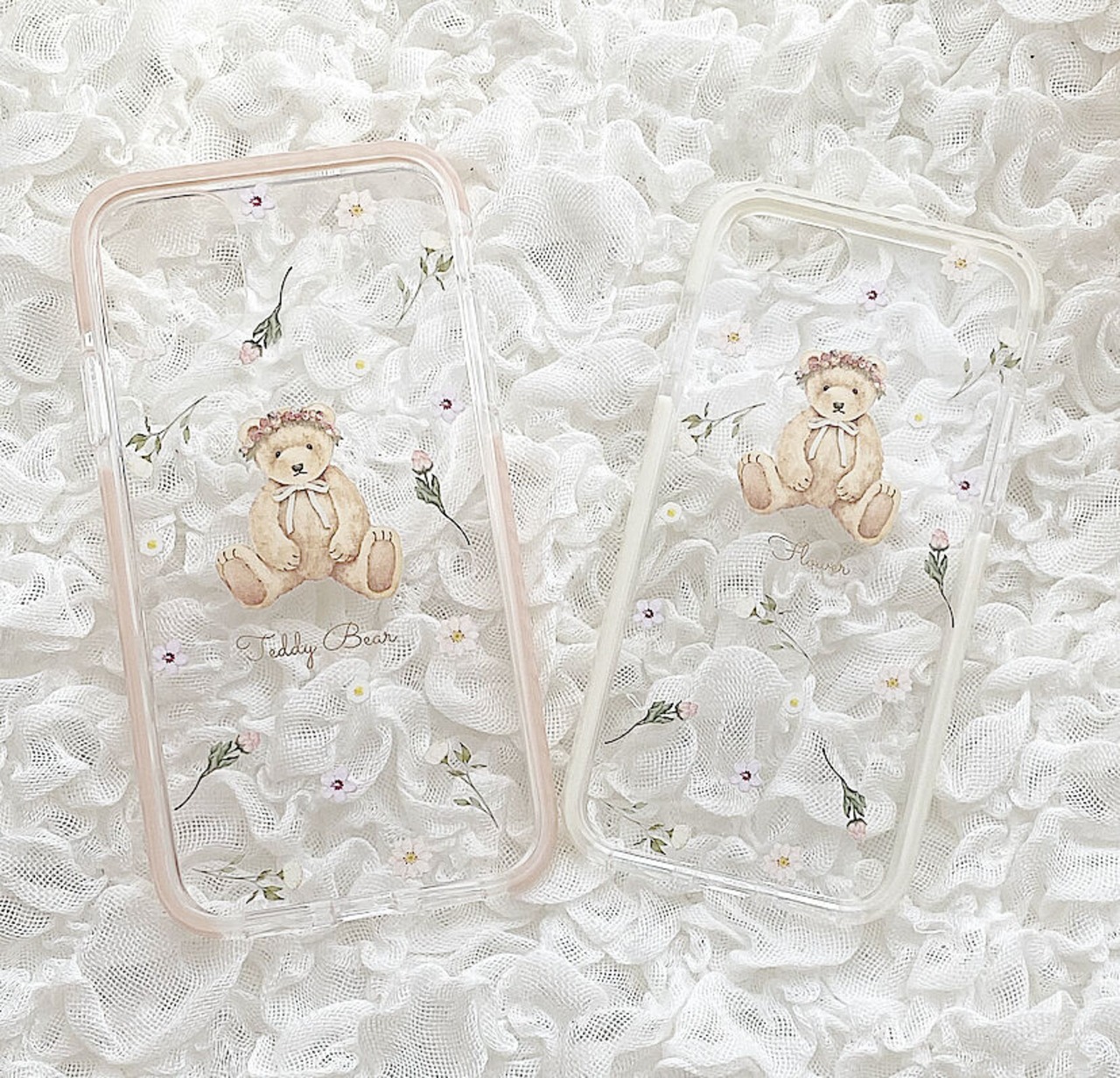 【ネーム入り】Driedflower Bear【耐衝撃クリアケース】B27