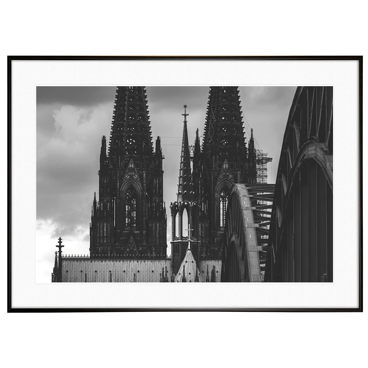 ドイツ写真 ケルン大聖堂 インテリアアートポスター額装 AS1556