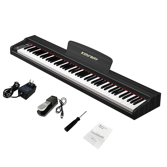 電子ピアノ ブラック折りたたみ式 88鍵盤 Amazon | Veetop 電子ピアノ 88鍵盤 【折り畳み式】 充電型 生ピアノと