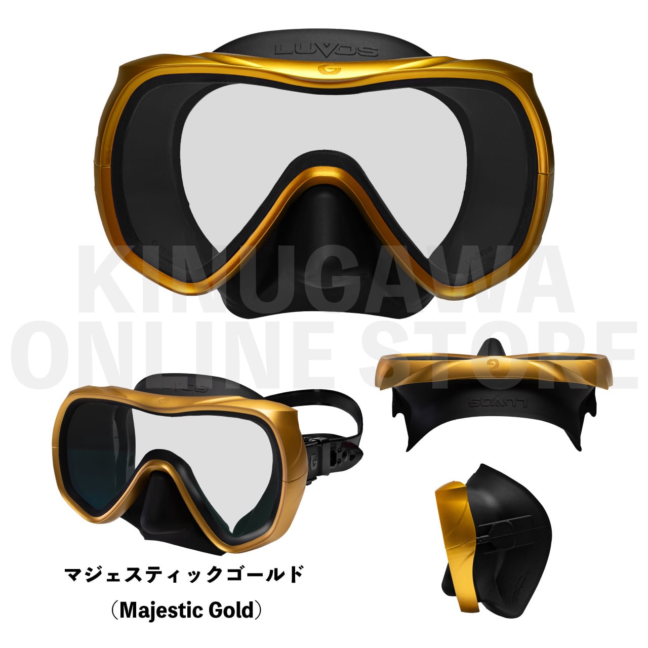 【新製品!】LUVOS G-metal ルヴォス アルミフレーム特別仕様 専用ケース付き  GULL ダイビングマスク
