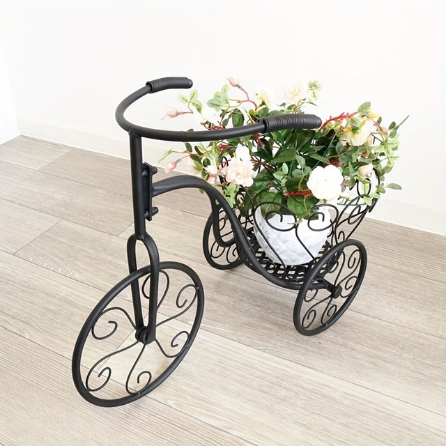 プランター 自転車型 ユニーク アンティーク調 おしゃれ かわいい インテリア 鉢 寄せ植え 観葉植物 ガーデニング 黒 ブラック 4-7
