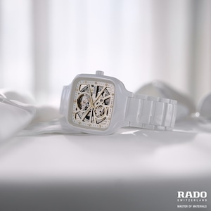 【RADO ラドー】True Square Automatic Open Heart トゥルースクエア オープンハート（ホワイト）／国内正規品 腕時計