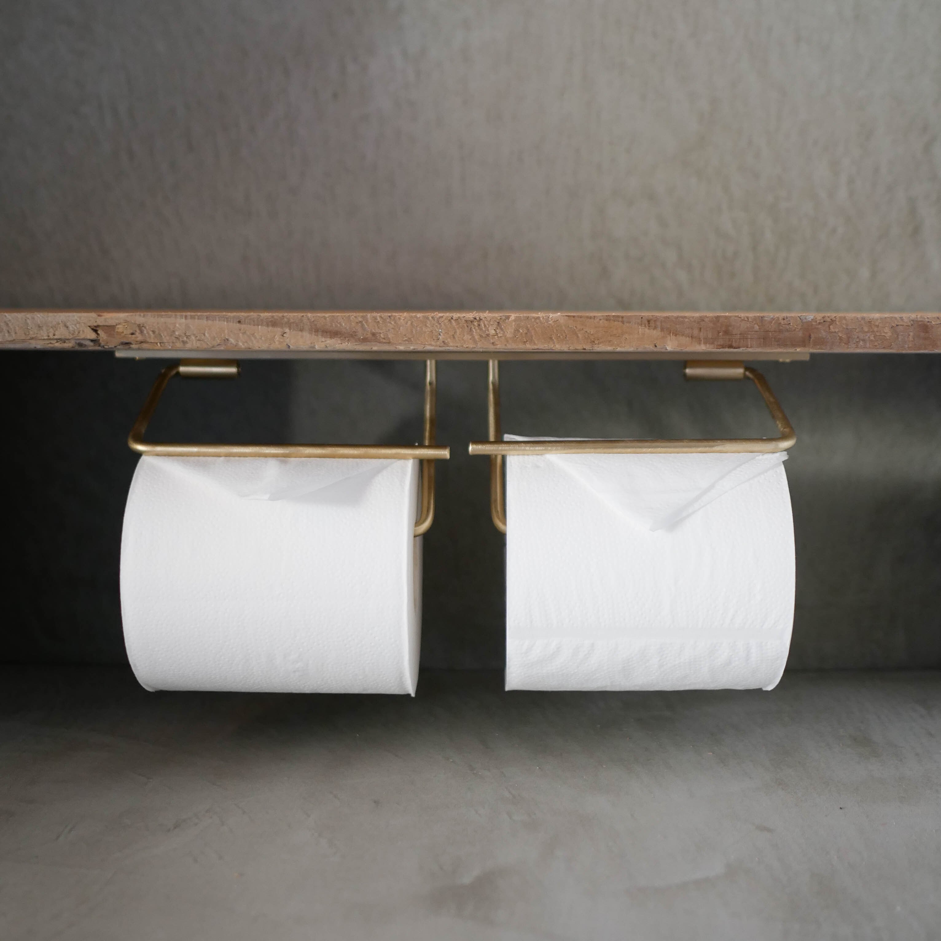 天井付け用 真鍮のトイレットペーパーホルダー ダブル 巣まいと暮らしの店トリノス オンラインショップ