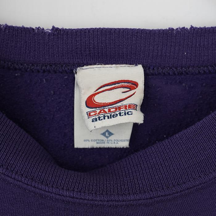 NFL バイキングス ロゴ刺繍 スウェット USA製 90s L パープル 紫 | fuufu