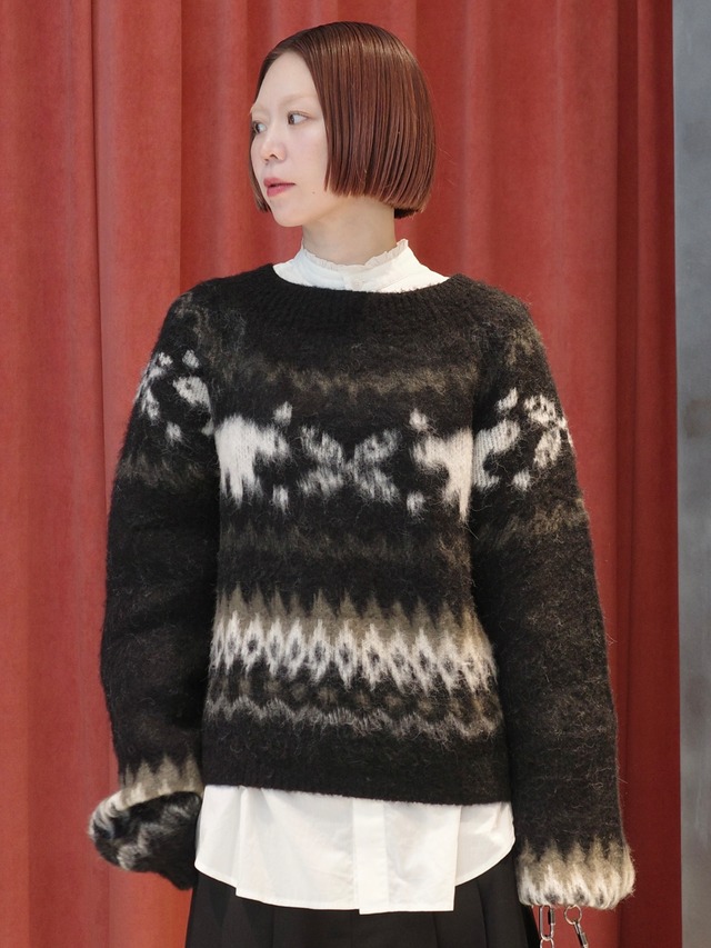 【26AW | WOMEN】BASICKS ベイシックス /トップス / TEXAS NORDIC KNIT B-KN06