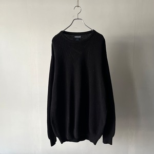 -LAND'S END- 90's black cotton knit