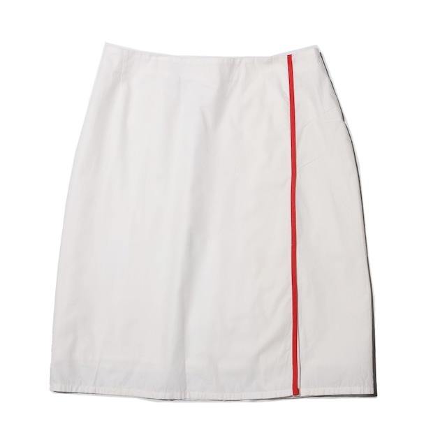 00's  paul&joe   bi color  cotton skirt