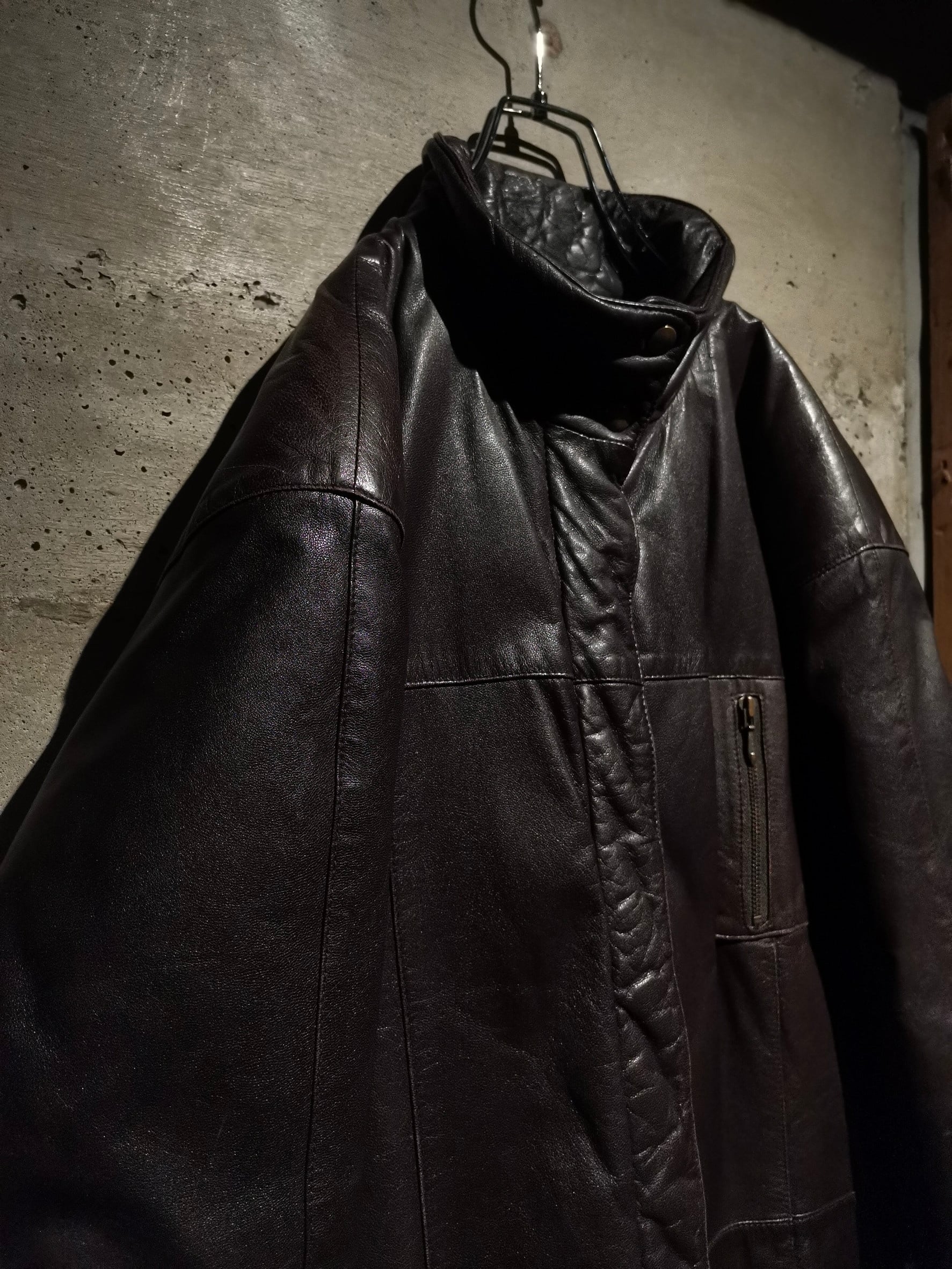 Caka】80〜90's “Eddie Bauer” Vintage Leather Down Jacket | Caka