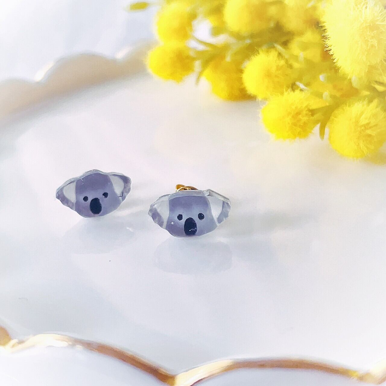 8513 No.80 コアラのピアス【ほなみるか】