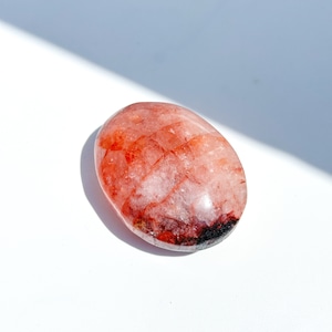 レッドヘマタイトクォーツ パームストーン41◇ Red Hematite Quartz ◇ 天然石・鉱物・パワーストーン・インテリア