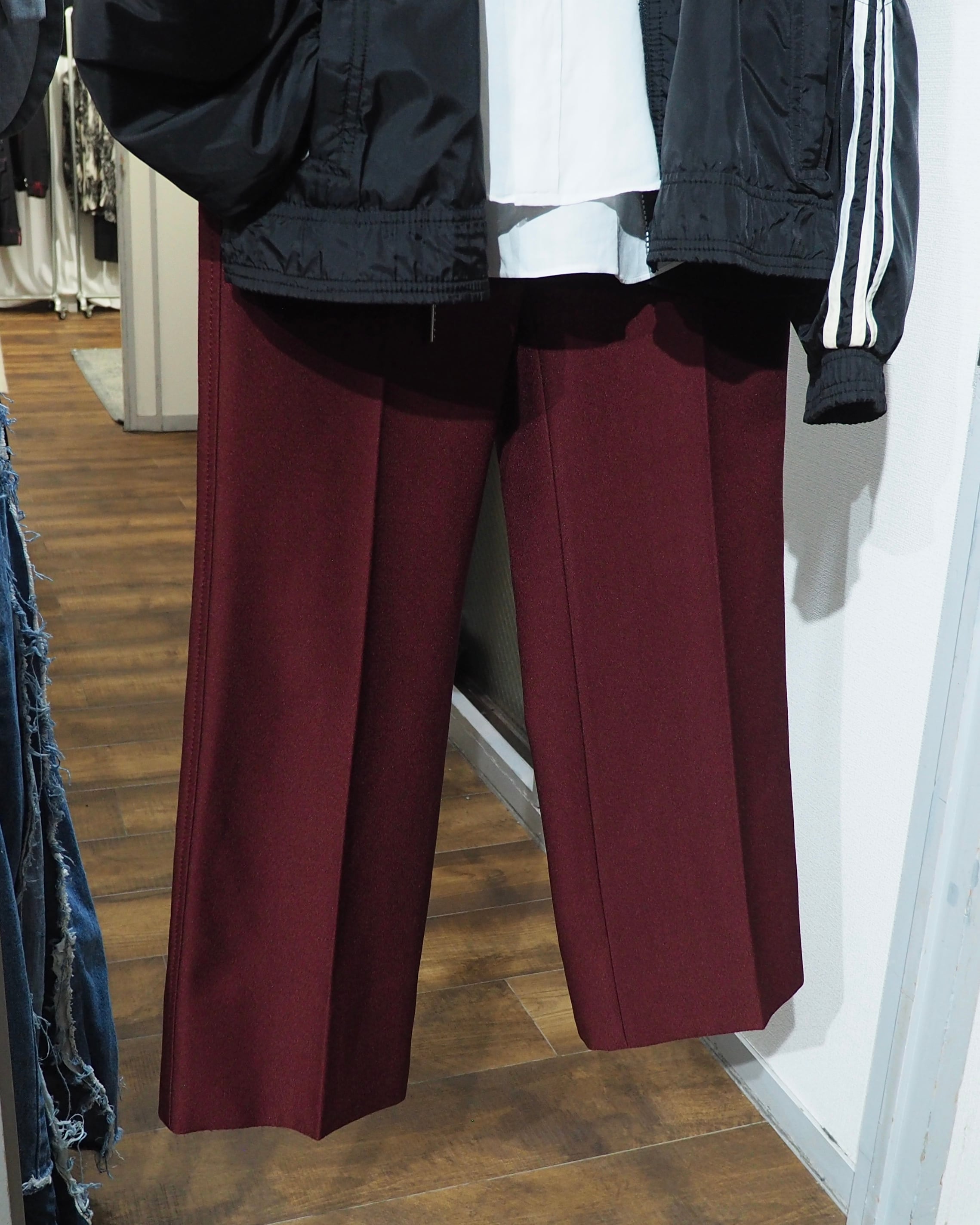 Beautiful Dark Bordeaux Color vintage Semi Flare Pants