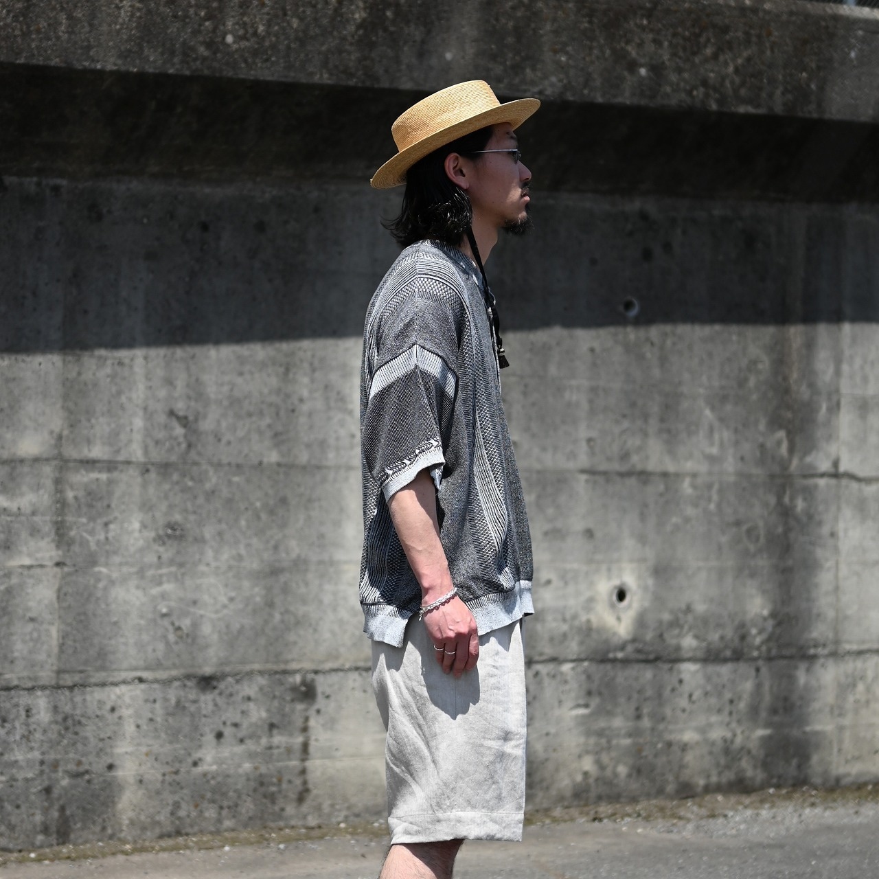 YASHIKI / Ryokufu Henley Knit