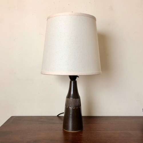 DENMARK MICHAEL ANDERSEN & SON DARK BROWN TABLE LAMP