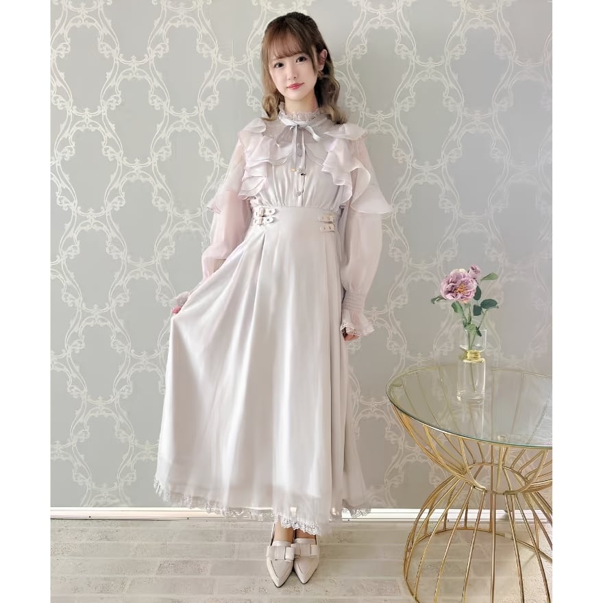 ロリータファッション 大人ガーリーフリルロングワンピース | ロリィタ