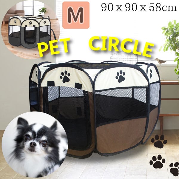 折りたたみ ペット用ケージ 屋外用 ペット ペット用サークル ねこ 八角形 ペットサークル 猫 ゲージ ケージ サークル 室内用 犬 メッシュ 小型犬