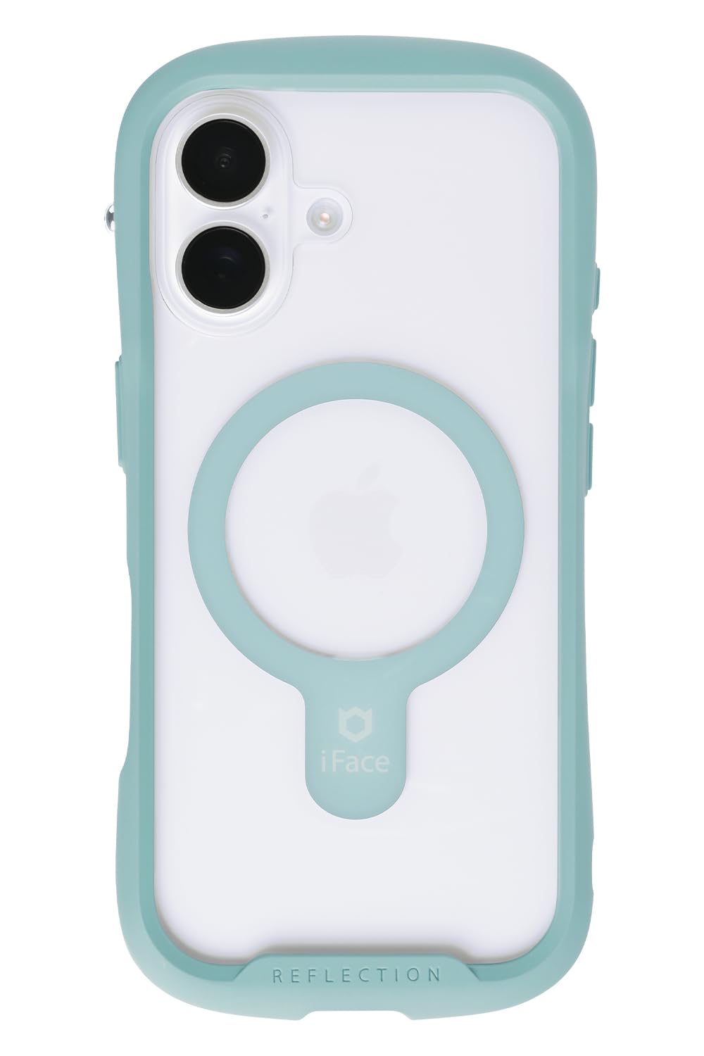 iFace MagSafe 対応 Reflection iPhone 17 ケース MagSynq クリア 強化ガラス(ペールグリーン)