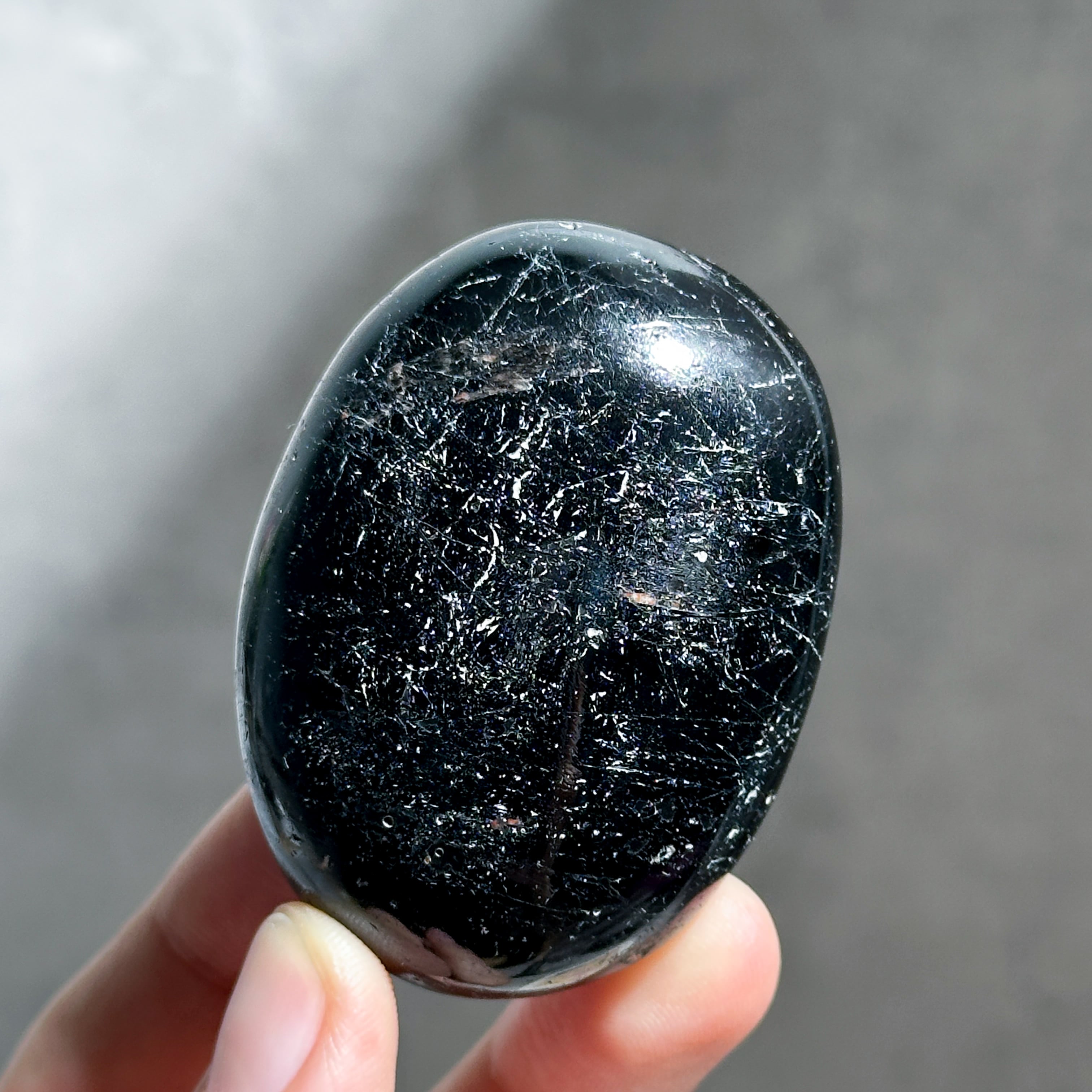 ブラックトルマリン パームストーン43◇ Black Tourmaline ◇天然石