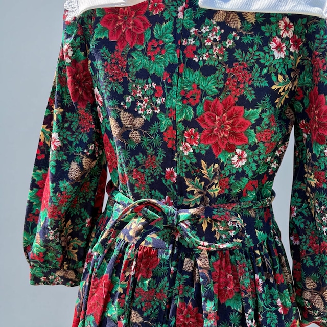 【KIDS】Vintage Floral L/S Dress size:130〜140