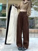 【短納期】今買いたいが特売！ロングパンツ ワイドパンツ 大きいサイズ ゆったり シンプル コーデュロイパンツ ロングワイドパンツ 韓国風ファッションレディース
