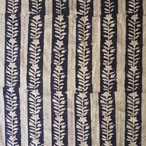 ブロックプリント生地【50cm単位】インド綿 ストライプ柄 黒×生成り #34969-BK2【再入荷】