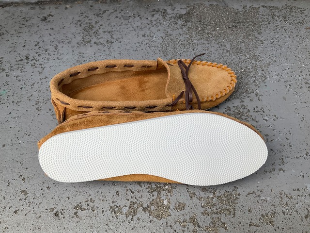 送料無料【新作】超軽量　モカシンシューズ　EMA-moccasin足を包み込む本革スエード　/スエードキャメル