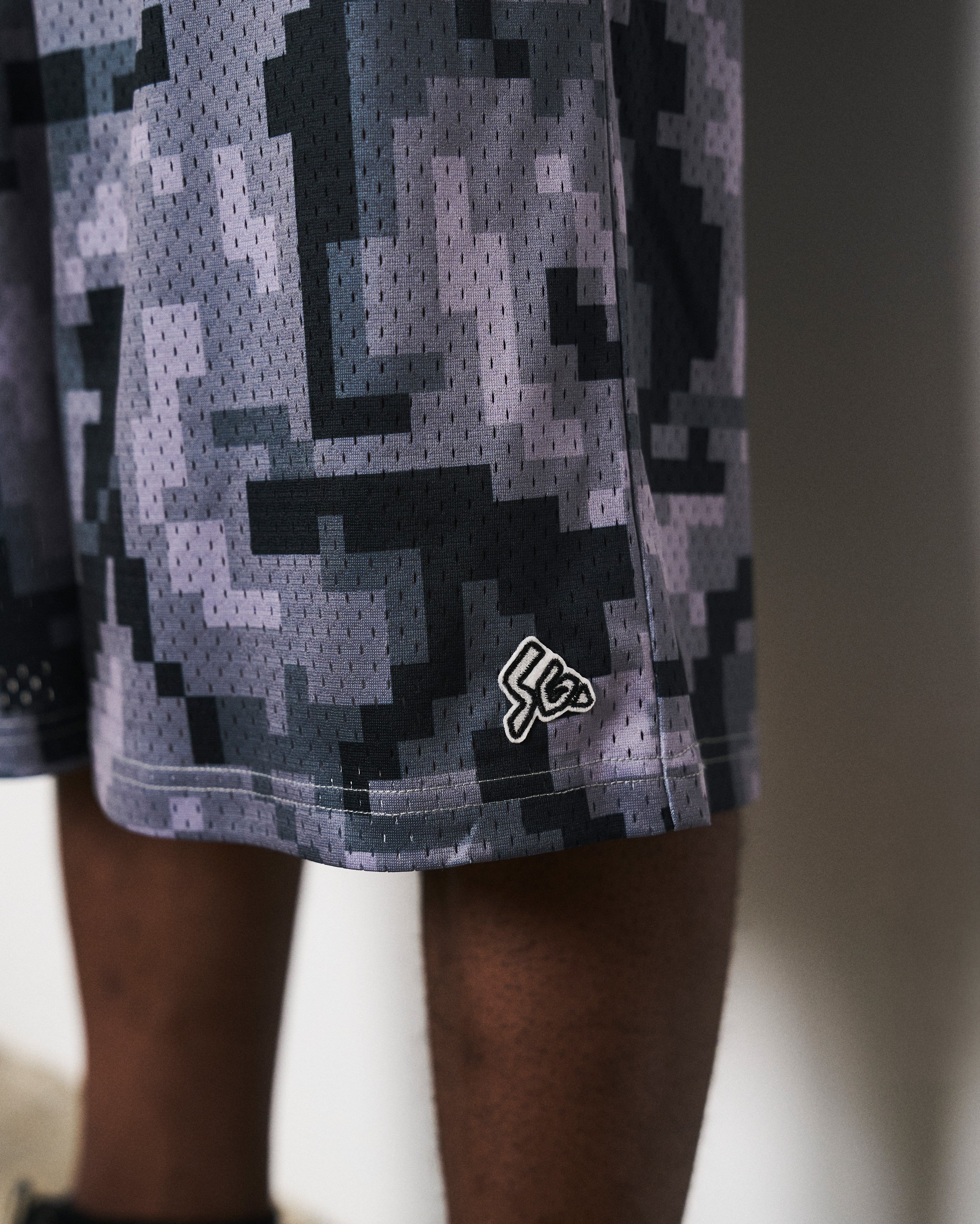 Sex Camo Mesh Shorts (Gray) | SPECIAL GUEST K.K.