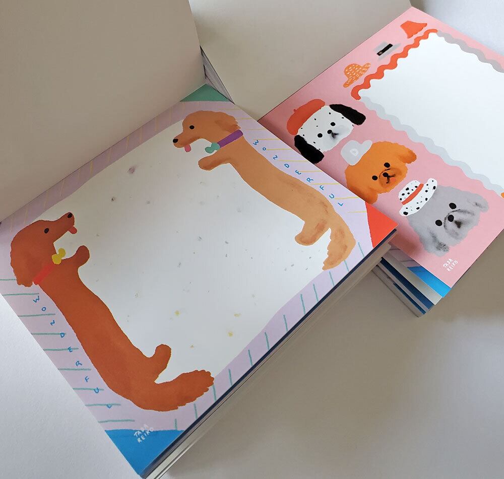 多田玲子 メモ帳 ブロックメモ DOG YEAR ワンコ | 文具雑貨 RAIN DROPS