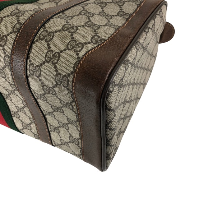 GUCCI グッチ シェリーライン GG ハンドバッグ ブラウン キャンバス ミニボストン vintage ヴィンテージ オールド wub827