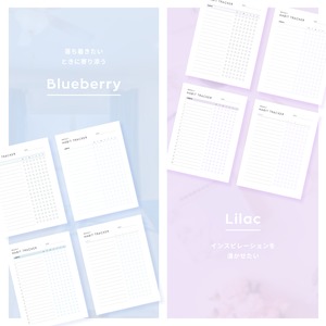 ハビットトラッカー┊︎6色&4種類セット┊︎習慣化┊︎ルーティン