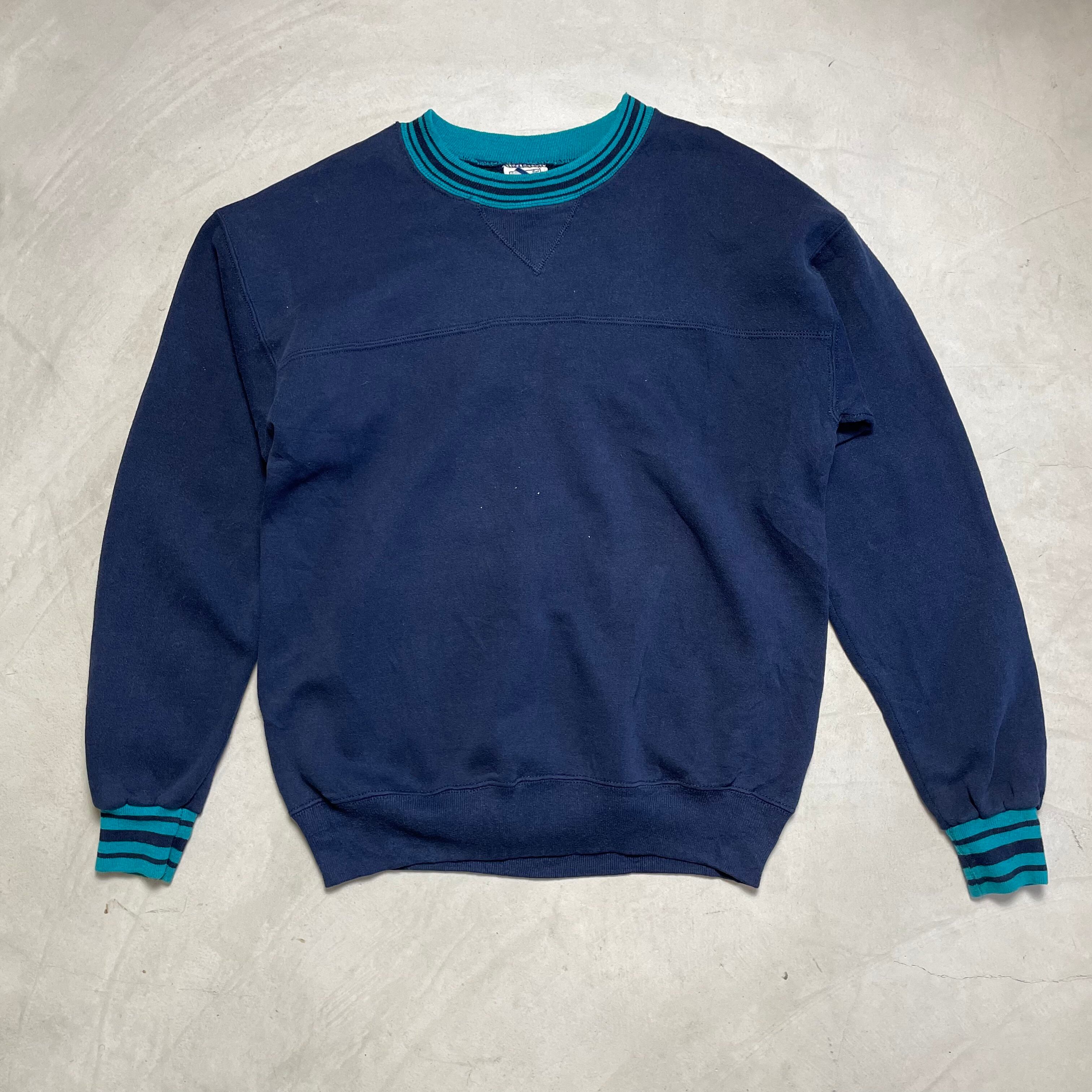 90年代 USA製 Lee リー 無地 Heavy Weight スウェットシャツ メンズL 古着 トレーナー 90S ヴィンテージ ビンテージ ネイビー 紺色【スウェット】